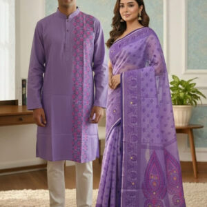 Elegant Couple's Sharee Set - Premium Quality Ethnic Wear for Couples