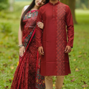 Elegant Couple's Sharee Set - Premium Quality Fabric for Stylish Duos