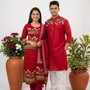 Elegant Couple's Sharee Set – Premium Quality, Perfect for Special Occasions