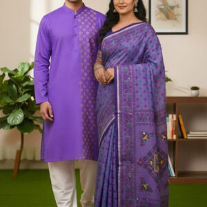 Elegant Couple's Sharee Set - Premium Quality Traditional Attire for Couples