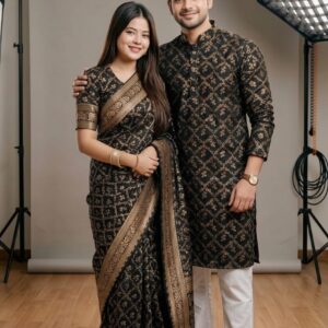 Elegant Couple's Sharee Set - Premium Quality Traditional Attire for Couples