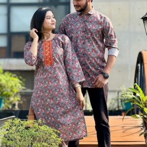 Elegant Couple's Three-Piece Premium Shirt Set for Stylish Outings