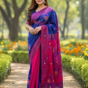 Elegant Dhupiyan Silk Saree for Timeless Style and Comfort