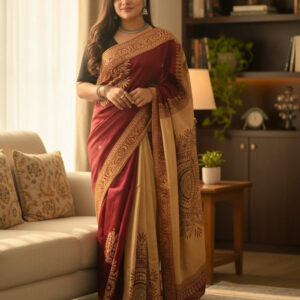 Elegant Dhupiyan Silk Saree - Luxurious Indian Traditional Wear