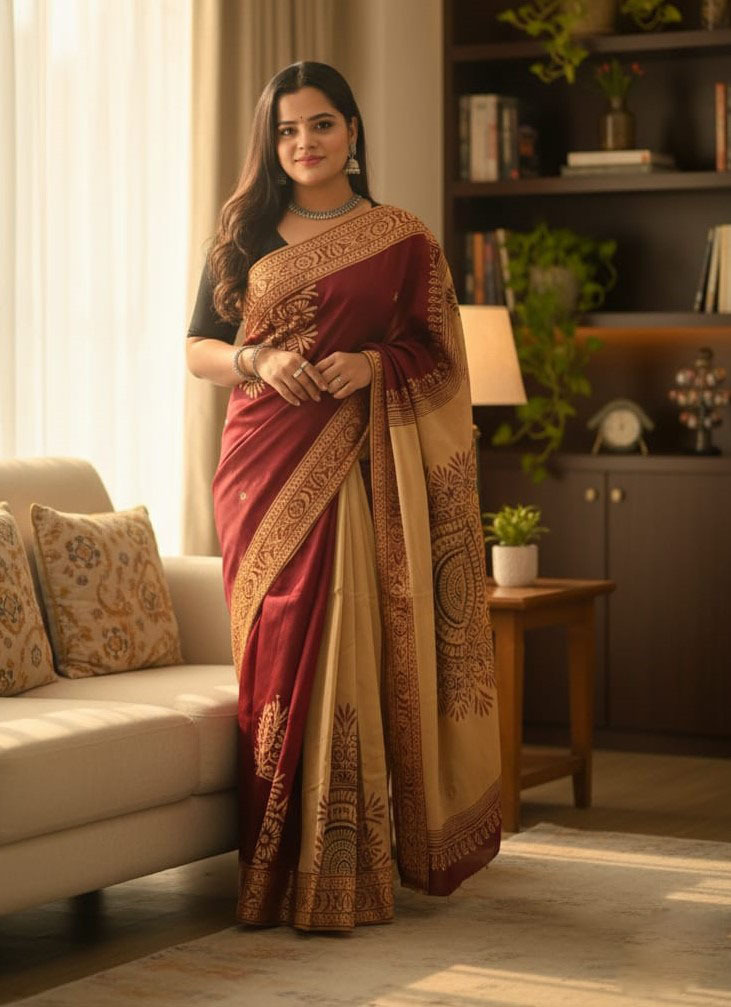 Elegant Dhupiyan Silk Saree - Luxurious Indian Traditional Wear % Elegant Dhupiyan Silk Saree - Luxurious Indian Traditional Wear
