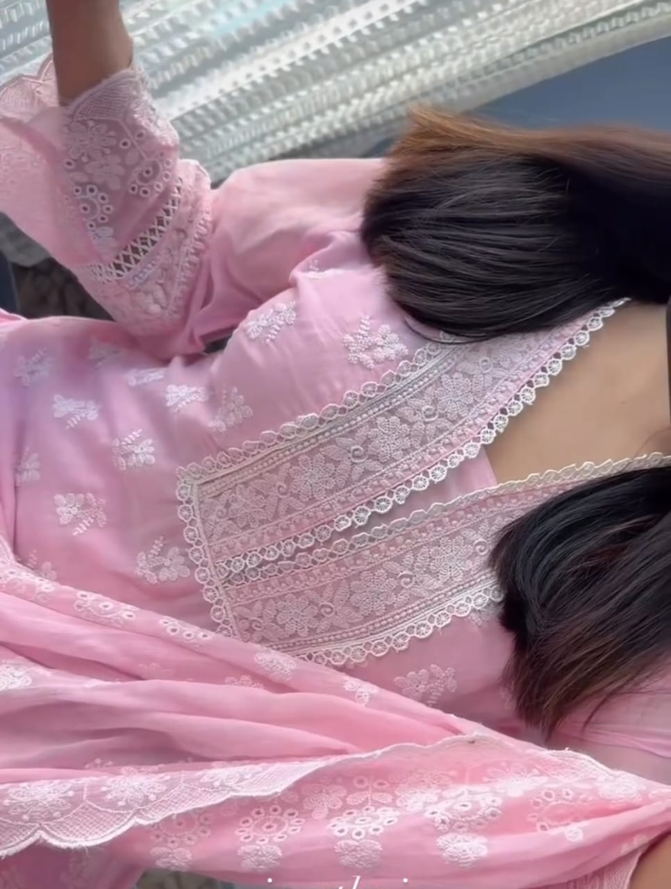 Elegant Embroidered Three-Piece Set for Eid Celebrations % Elegant Embroidered Three-Piece Set for Eid Celebrations