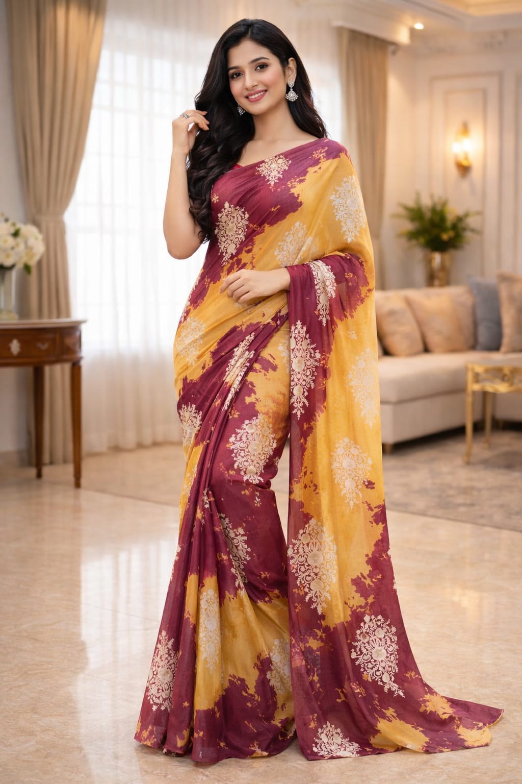 Elegant Georgette Saree - Traditional Indian Ethnic Wear for Special Occasions % Elegant Georgette Saree - Traditional Indian Ethnic Wear for Special Occasions