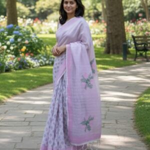 Elegant Half Silk Saree - Exquisite Blend of Comfort and Style