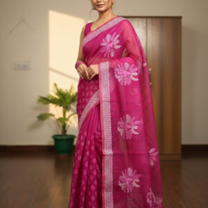 Elegant Half Silk Saree – Luxurious Fabric for Timeless Style