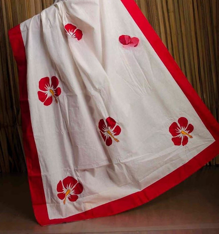Elegant Hand-Printed Saree - Exquisite Artisan Design for Modern Style % Elegant Hand-Printed Saree - Exquisite Artisan Design for Modern Style