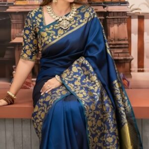 Elegant Handwoven Katan Saree - Premium Silk Ethnic Attire for Special Occasions