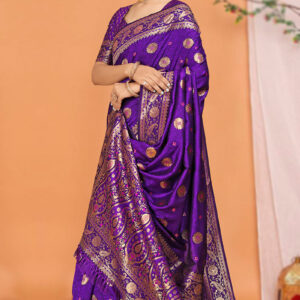 Elegant Japanese Silk Saree with Matching Blouse Piece for Timeless Style