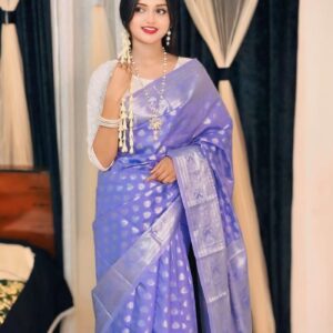 Elegant Katan Silk Saree - Luxurious Soft Fabric for Timeless Style