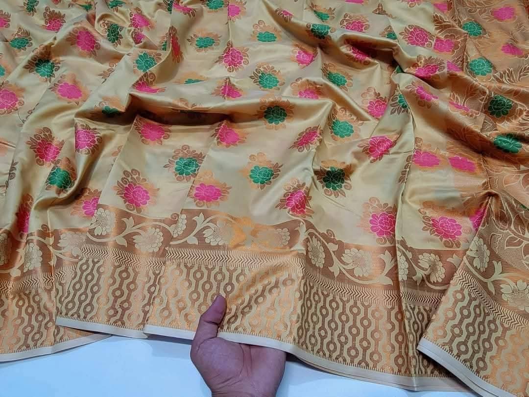 Elegant Katan Silk Saree - Luxurious Soft Fabric for Timeless Style % Elegant Katan Silk Saree - Luxurious Soft Fabric for Timeless Style