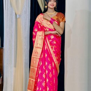 Elegant Katan Silk Saree - Luxurious Soft Fabric for Timeless Style