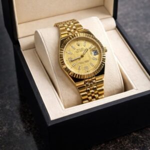 Elegant Ladies Watch with Honeycomb Dial by ROLEX