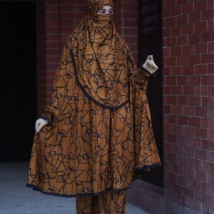 Elegant Plaju Khimar Set - Premium Fabric Hijab and Abaya Ensemble