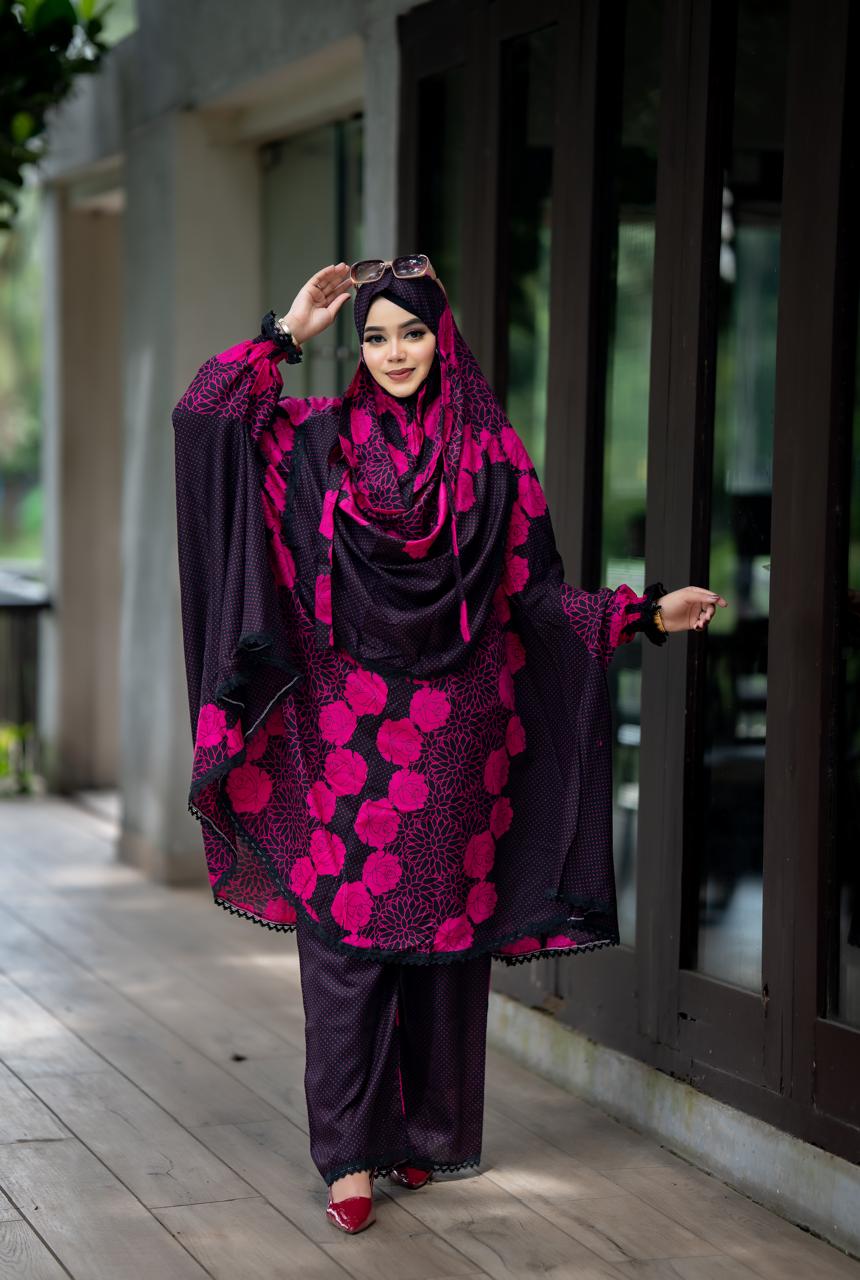 Elegant Plaju Khimar Set - Premium Quality Hijab and Outfit Ensemble % Elegant Plaju Khimar Set - Premium Quality Hijab and Outfit Ensemble