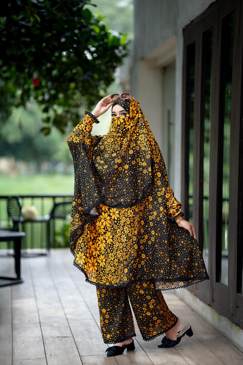 Elegant Plaju Khimar Set - Premium Quality Hijab and Outfit Ensemble % Elegant Plaju Khimar Set - Premium Quality Hijab and Outfit Ensemble