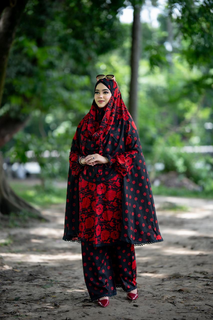 Elegant Plaju Khimar Set - Premium Quality Hijab and Outfit Ensemble % Elegant Plaju Khimar Set - Premium Quality Hijab and Outfit Ensemble