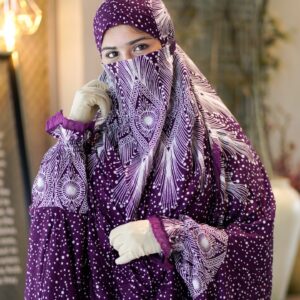 Elegant Plaju Khimar Set - Stylish Women's Headscarf and Wrap Ensemble