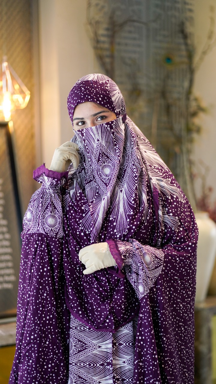 Elegant Plaju Khimar Set - Stylish Women's Headscarf and Wrap Ensemble % Elegant Plaju Khimar Set - Stylish Women's Headscarf and Wrap Ensemble