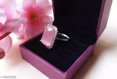 Elegant Rectangle Stone Ring with Royal Shine Finish % Elegant Rectangle Stone Ring with Royal Shine Finish