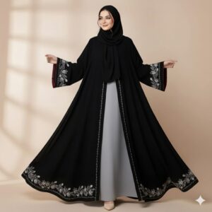 Elegant Rose Borka Koti - Premium Quality Women's Jacket