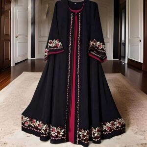 Elegant Rose-Patterned Koti Jacket for Women - Stylish & Chic Outerwear