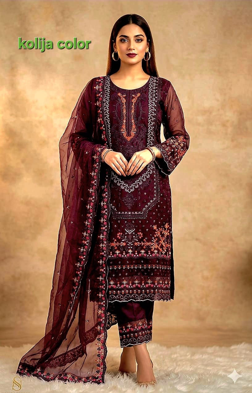 Elegant Sada Bahar Four-Piece Premium Outfit Set % Elegant Sada Bahar Four-Piece Premium Home Decor Set