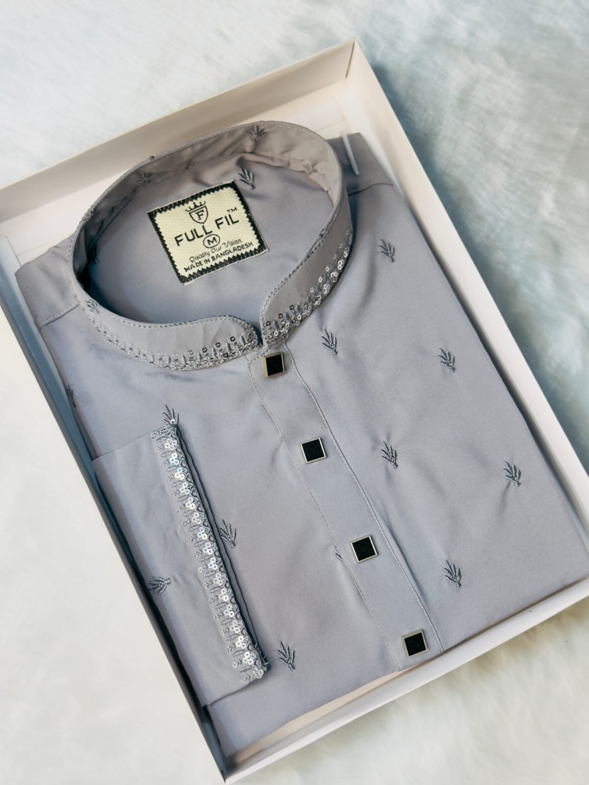 Elegant Sequence Panjabi for Men – Luxurious Traditional Wear % Elegant Sequence Panjabi for Men – Luxurious Traditional Wear