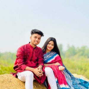 Elegant Sharee and Panjabi Couple Set - Perfect for Special Occasions