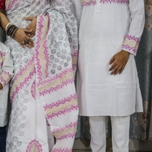 Elegant Sharee and Panjabi Set for Couples - Premium Traditional Attire