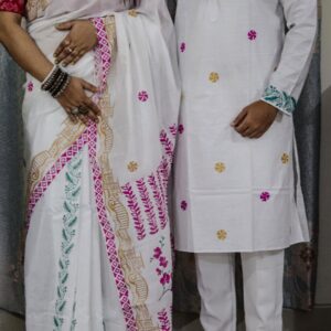 Elegant Sharee and Panjabi Set for Couples - Premium Traditional Attire