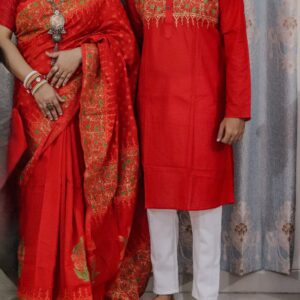 Elegant Sharee and Panjabi Set for Couples – Traditional Style Attire