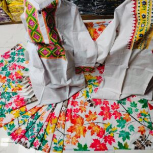 Elegant Sharee and Panjabi Set for Couples with Matching Blouse Piece