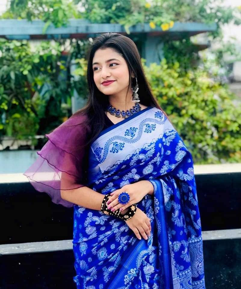 Elegant Silk Katan Saree - Luxurious Soft Fabric, Perfect for Special Occasions % Elegant Silk Katan Saree - Luxurious Soft Fabric, Perfect for Special Occasions