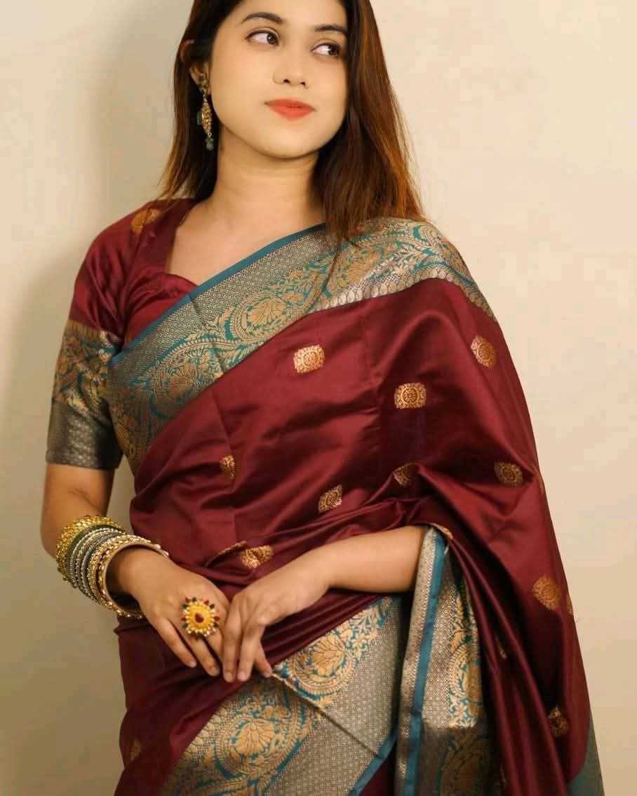 Elegant Silk Katan Saree with Matching Blouse Piece for Timeless Style % Elegant Silk Katan Saree with Matching Blouse Piece for Timeless Style