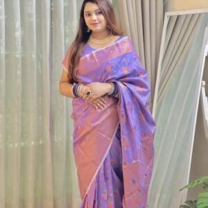 Elegant Soft Silk Katan Saree for Timeless Indian Elegance