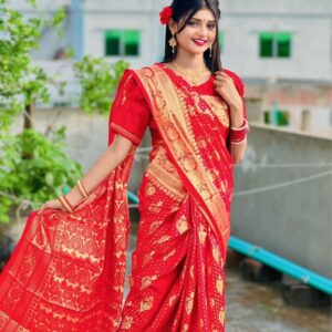 Elegant Soft Silk Katan Saree - Luxurious Traditional Indian Attire