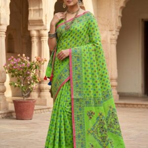 Elegant Tangail Batik Saree - Handcrafted Cotton Traditional Wear