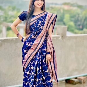 Elegant Tat Jamdani Saree - Handwoven Traditional Indian Cotton Weave
