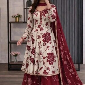Elegant Three-Piece Garara Set - Stylish Traditional Attire for Women