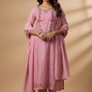 Elegant Three-Piece Katchupi Set - Stylish and Versatile Outfit