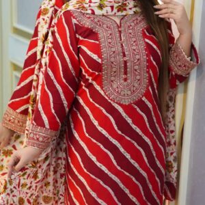 Elegant Three-Piece Ready-Made Set for Effortless Style and Comfort