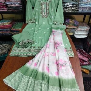 Embroidered Cotton 3-Piece Set - Elegant Ready-to-Wear Collection