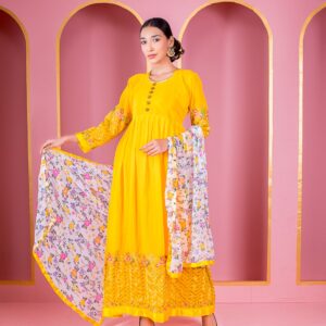 Embroidered Georgette Lehenga Choli - Elegant Party Wear Dress