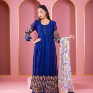 Embroidered Georgette Lehenga for Parties – Elegant Ready-Made Dress