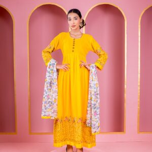 Embroidered Georgette Lehenga - Ready-to-Wear Party Dress for Elegant Occasions