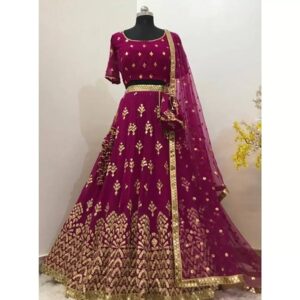 Embroidered Georgette Party Dress - Elegant Ready-Made Fashion for Women
